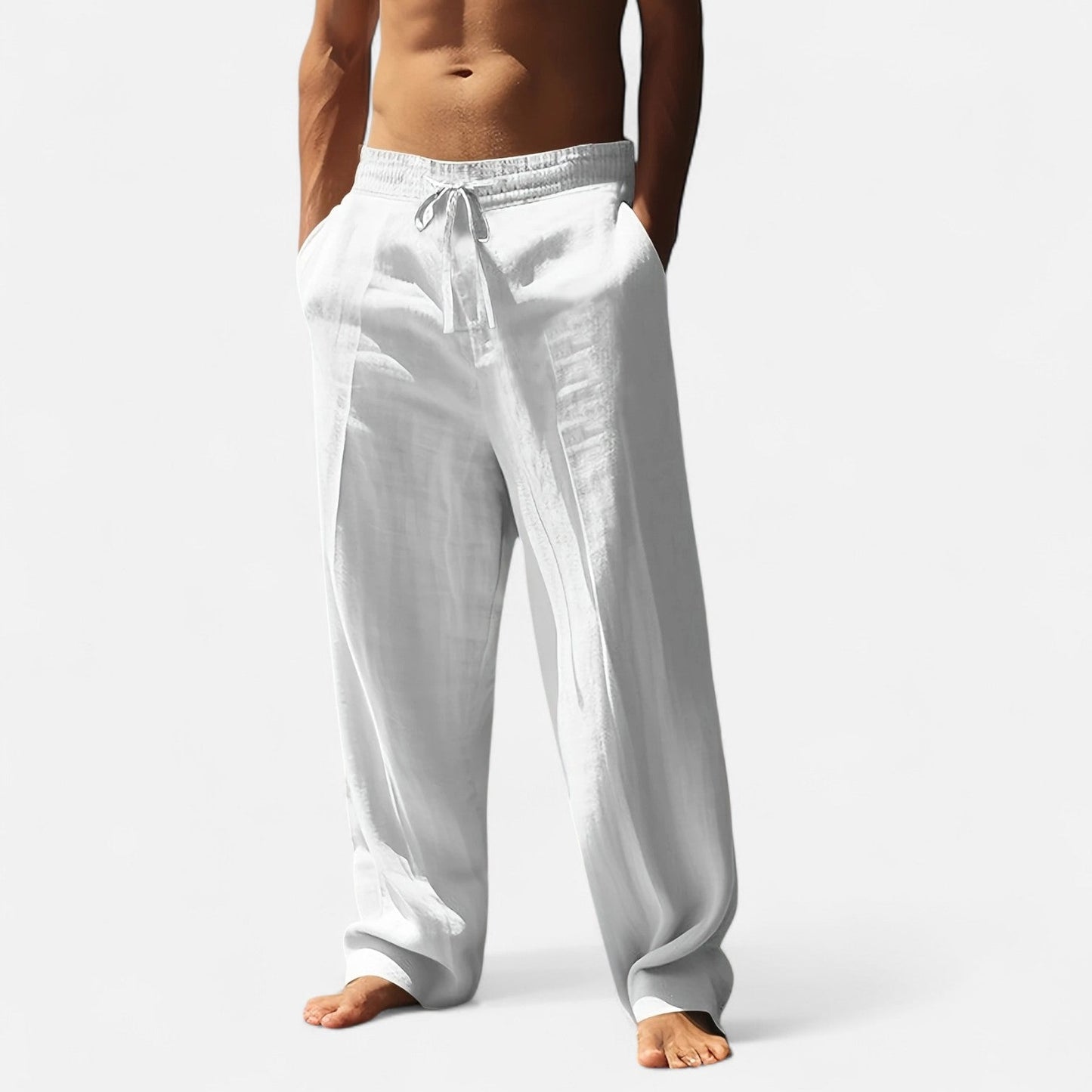 Dorevelle | Men’s Relaxed Linen Autumn Pants – Riviera Ease