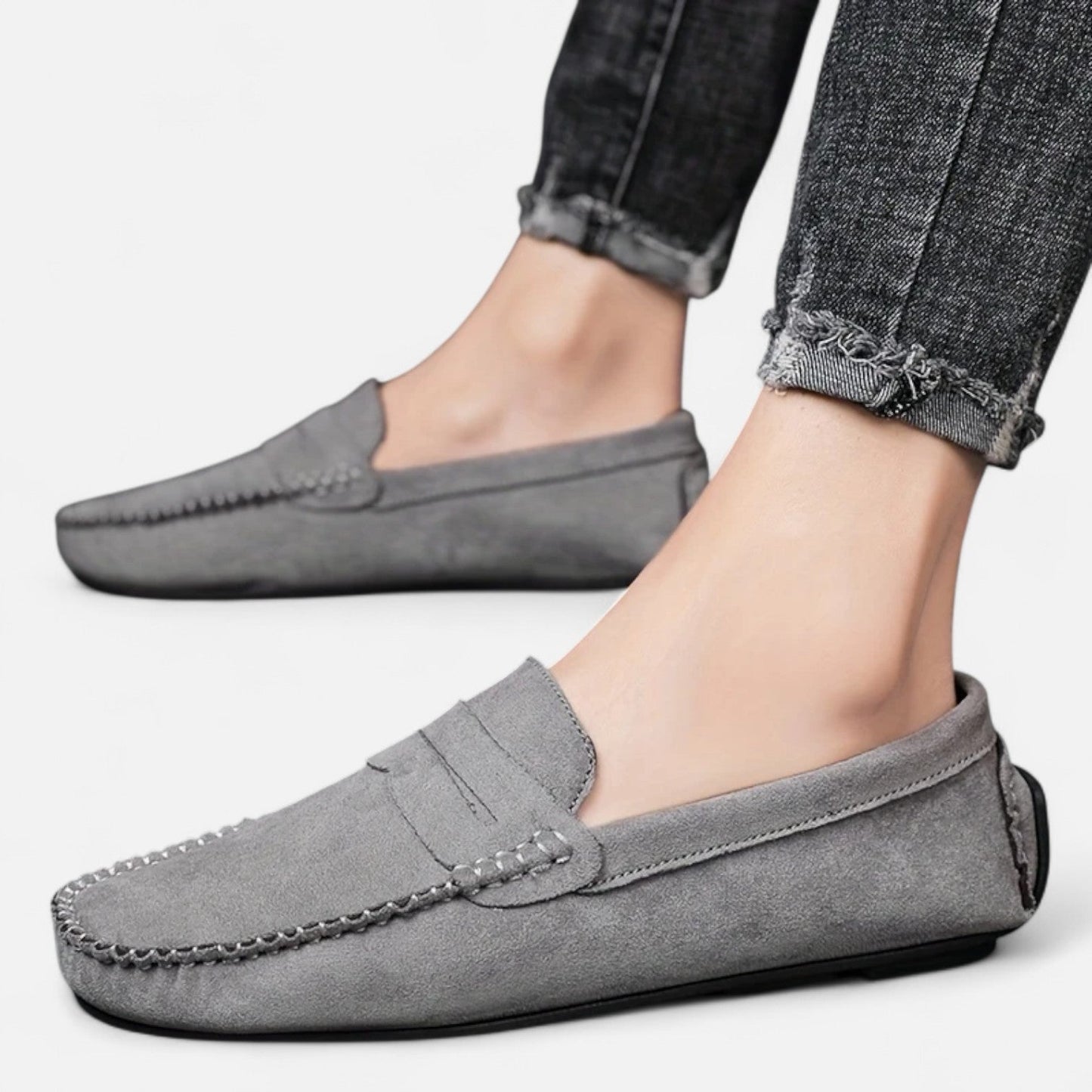 Dorevelle | Men's Leather Slip-On Loafers