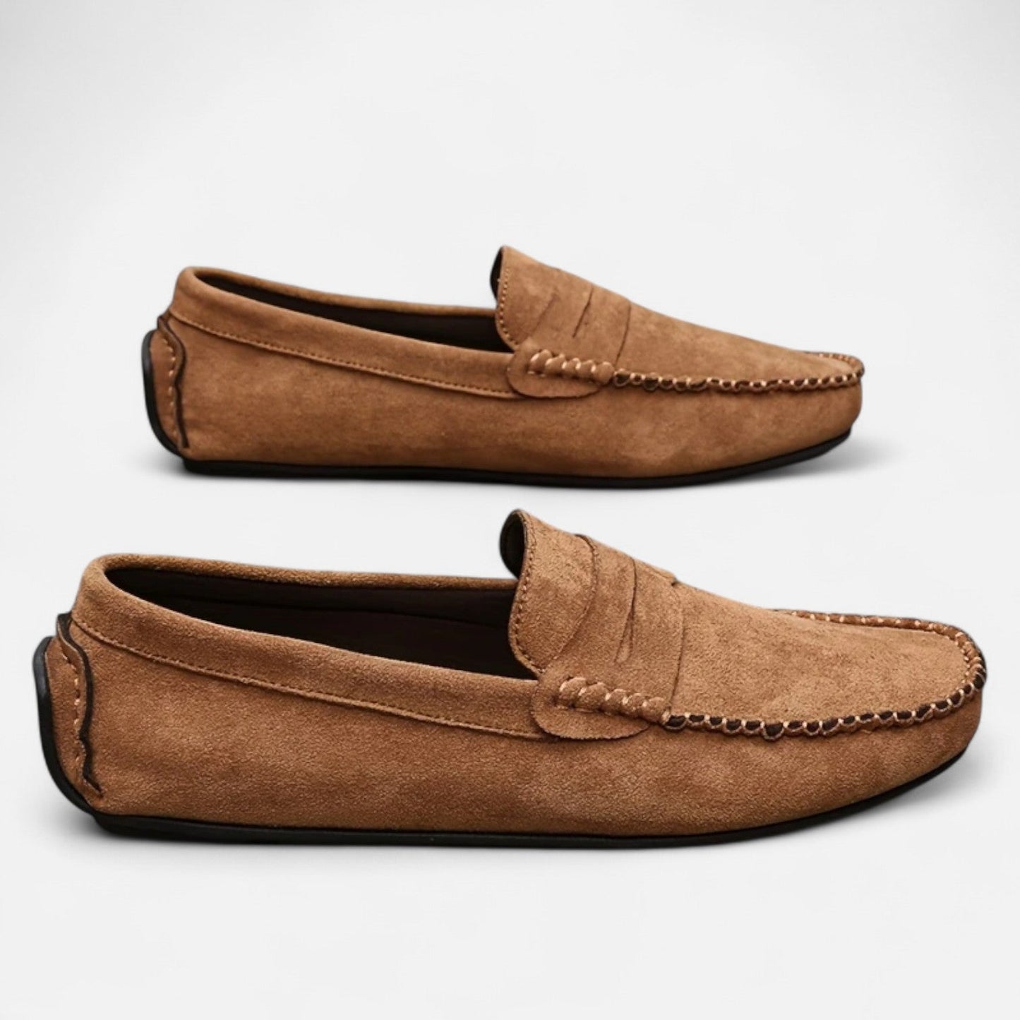 Dorevelle | Men's Leather Slip-On Loafers