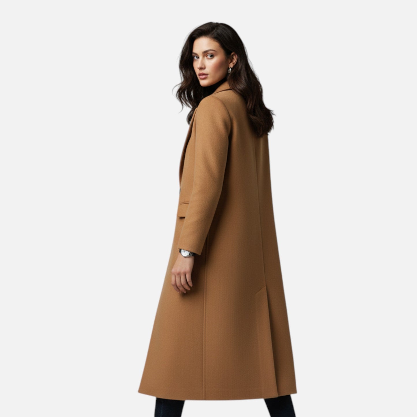 Dorevelle | Women’s Winter Overcoat – Lapel Collar Elegance
