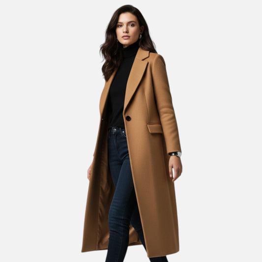 Dorevelle | Women’s Winter Overcoat – Lapel Collar Elegance