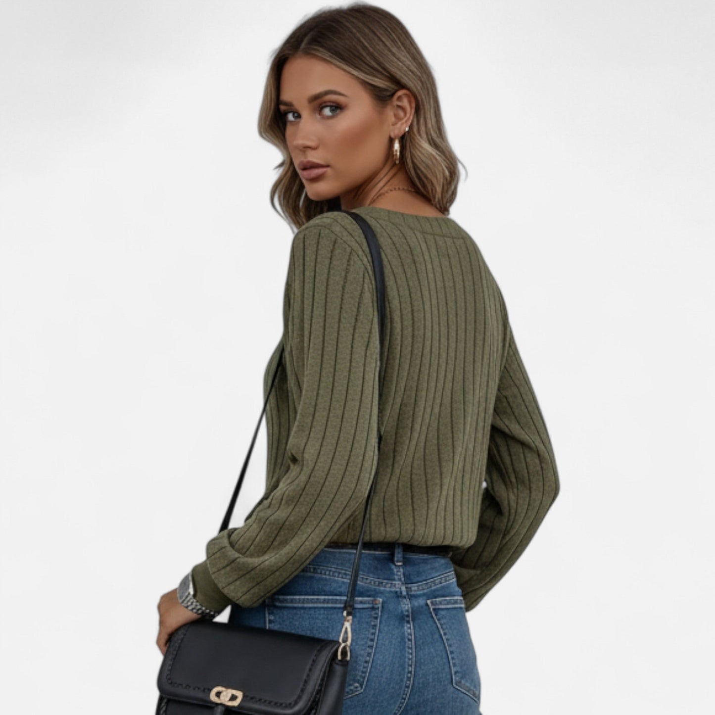 Anvoire | Women’s Cashmere V-Neck Sweater