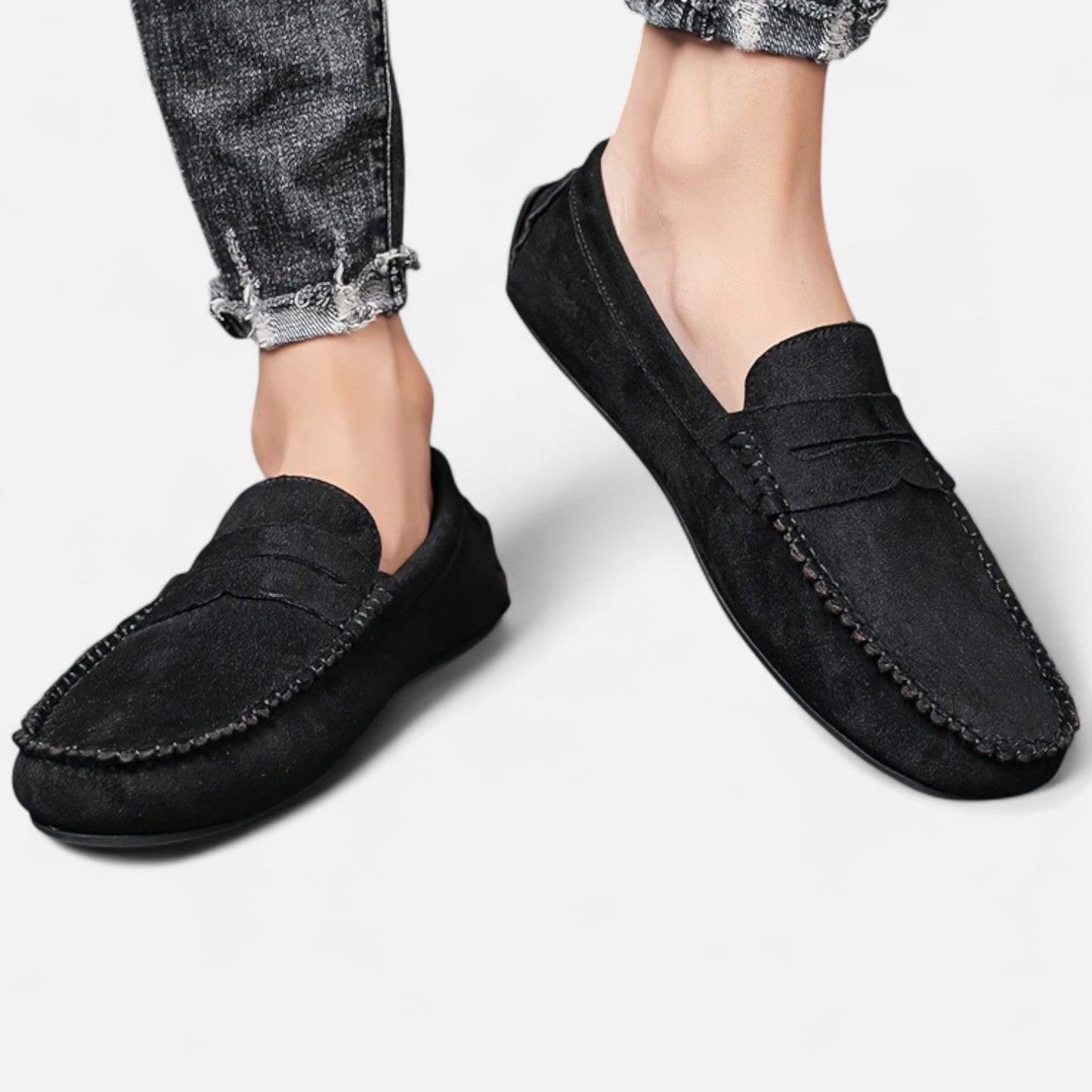 Dorevelle | Men's Leather Slip-On Loafers