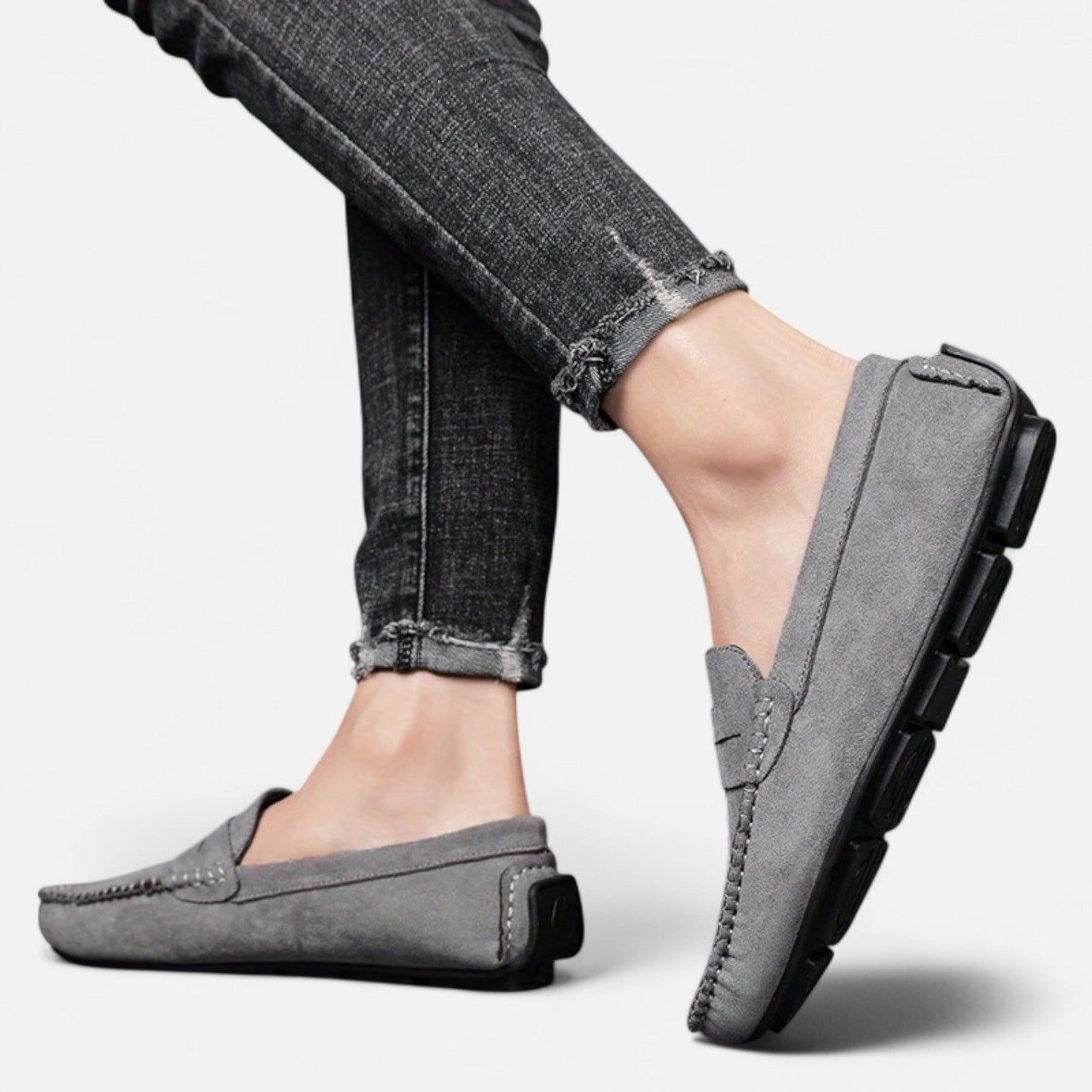 Dorevelle | Men's Leather Slip-On Loafers