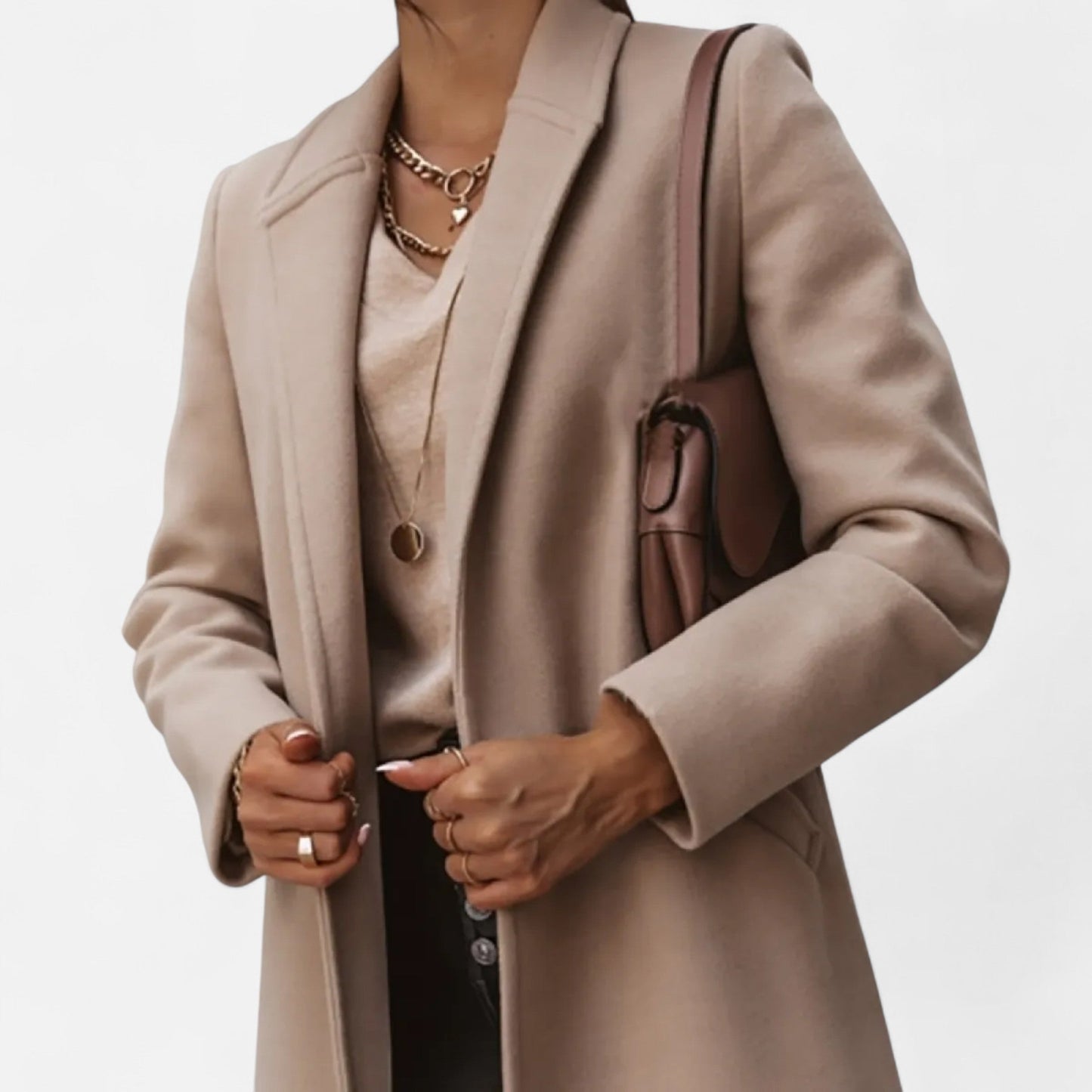 Dorevelle | Women’s Winter Overcoat – Lapel Collar Elegance